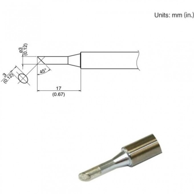 Наконечник HAKKO для HAKKO DASH FX-650 T34-C3 Наконечник HAKKO для HAKKO DASH FX-650 T34-C3
