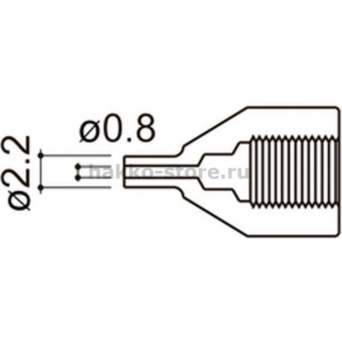 Наконечник HAKKO для НАККО 815, 816, d=0,8 A1497 Наконечник HAKKO для НАККО 815, 816, d=0,8 A1497