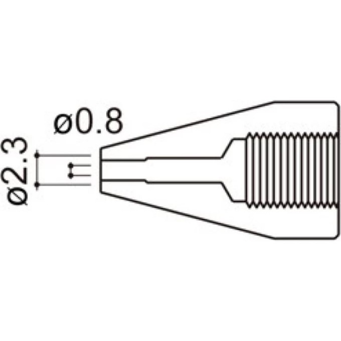 Наконечник HAKKO для НАККО 815, 816, d=0,8 A1498 Наконечник HAKKO для НАККО 815, 816, d=0,8 A1498