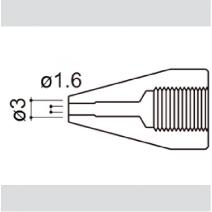Наконечник HAKKO для НАККО 815, 816, d=1,6 A1502 Наконечник HAKKO для НАККО 815, 816, d=1,6 A1502