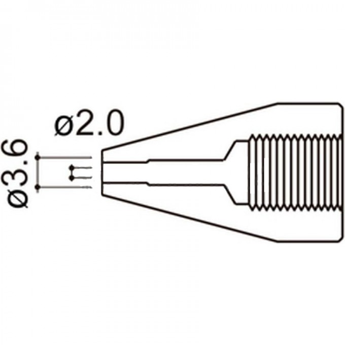 Наконечник HAKKO для НАККО 815, 816, d=2 A1503 Наконечник HAKKO для НАККО 815, 816, d=2 A1503
