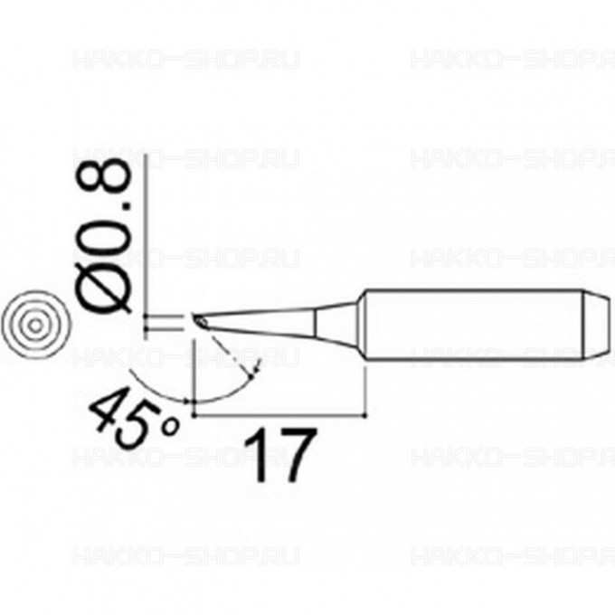 Наконечник HAKKO для паяльников DASH N452-T-SC Наконечник HAKKO для паяльников DASH N452-T-SC