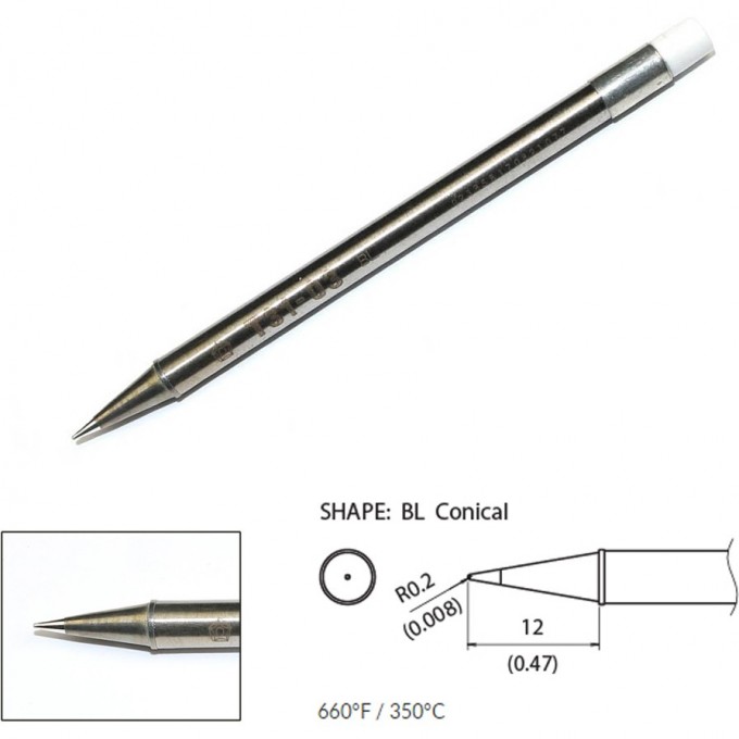 Наконечник HAKKO для станций FX-100 (350℃) T31-03BL Наконечник HAKKO для станций FX-100 (350℃) T31-03BL