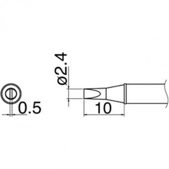 Наконечник HAKKO для станций FX-100 (350℃) T31-03D24 Наконечник HAKKO для станций FX-100 (350℃) T31-03D24