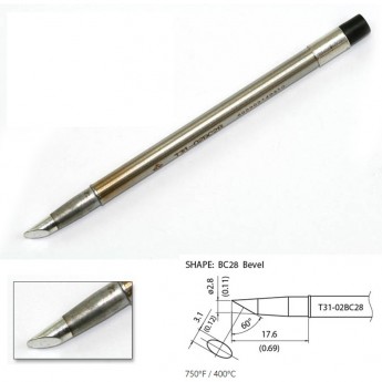 Наконечник HAKKO T31-02BC28 для станций FX-100 (400℃)