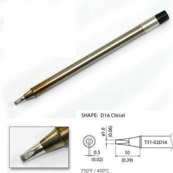 Наконечник HAKKO T31-02D16 для станций FX-100 (400℃)