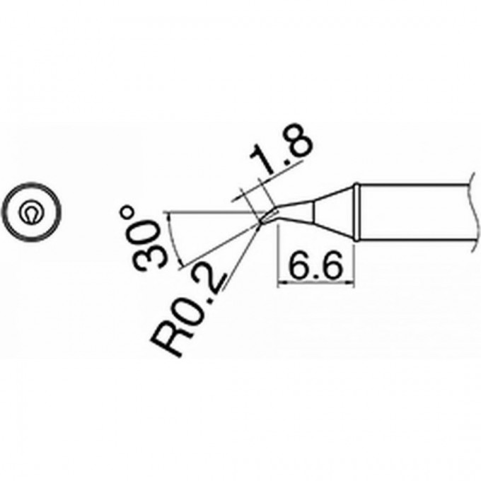 Наконечник HAKKO для станций FX-100 (400℃) T31-02JS02 Наконечник HAKKO для станций FX-100 (400℃) T31-02JS02