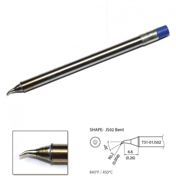 Наконечник HAKKO для станций FX-100 (450℃) T31-01JS02 Наконечник HAKKO для станций FX-100 (450℃) T31-01JS02