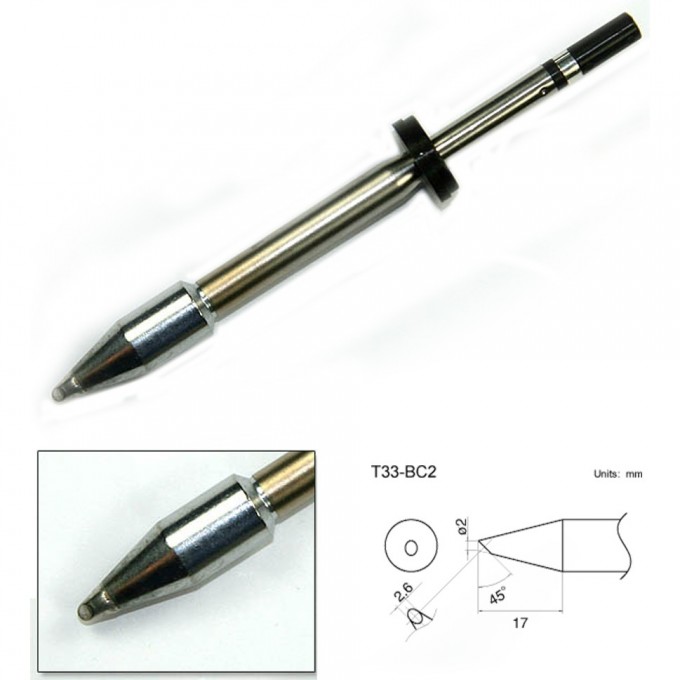 Наконечник HAKKO для станций FX-801 T33-BC2 Наконечник HAKKO для станций FX-801 T33-BC2