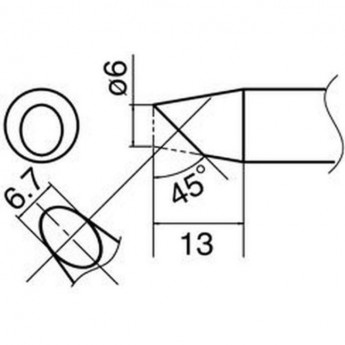 Наконечник HAKKO T33-BC6 для станций FX-801