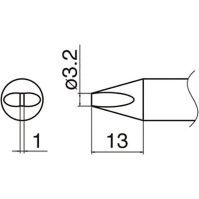 Наконечник HAKKO для станций FX-801 T33-D32 Наконечник HAKKO для станций FX-801 T33-D32