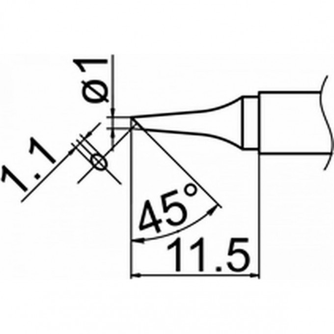 Наконечник HAKKO T12-BC1 Наконечник HAKKO T12-BC1