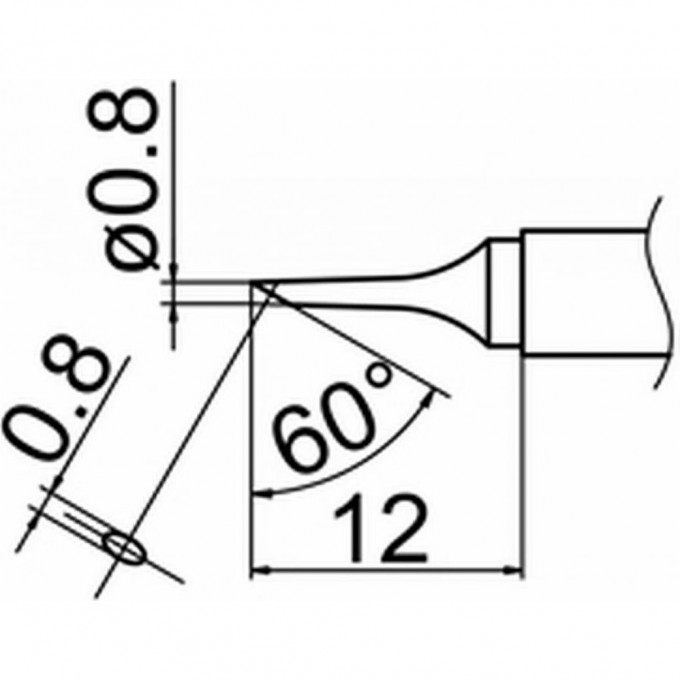 Наконечник HAKKO T12-C08 Наконечник HAKKO T12-C08