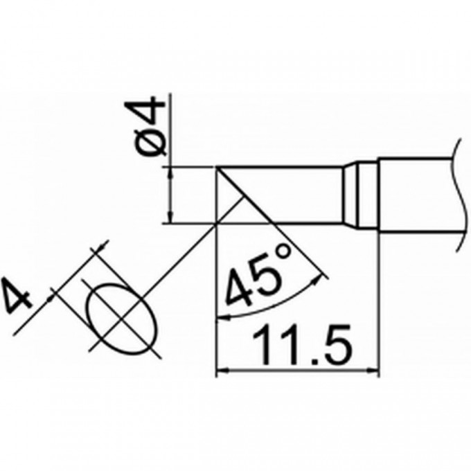 Наконечник HAKKO T12-C4 Наконечник HAKKO T12-C4