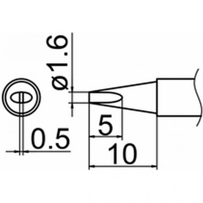 Наконечник HAKKO T12-D16Z Наконечник HAKKO T12-D16Z