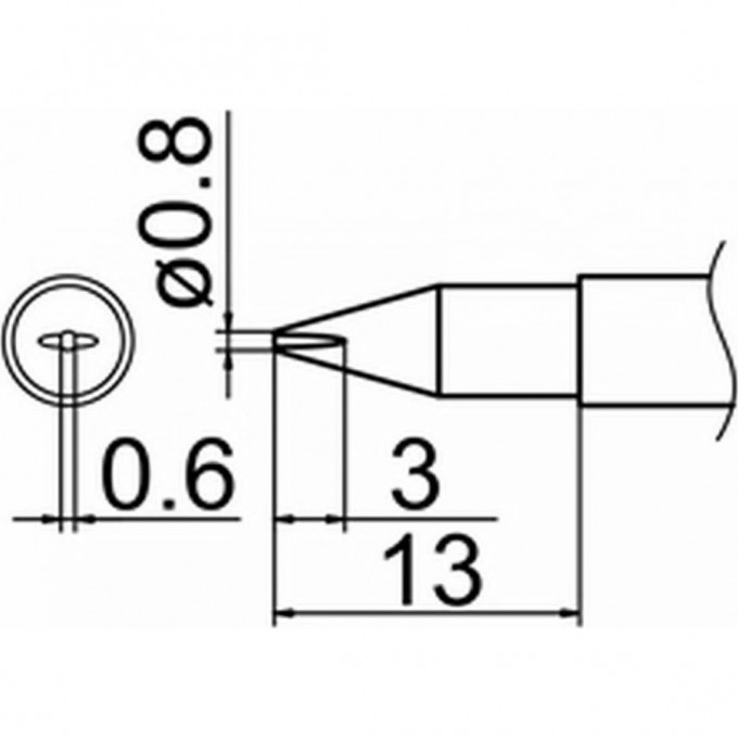 Наконечник HAKKO T12-DL08 Наконечник HAKKO T12-DL08