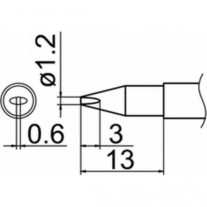 Наконечник HAKKO T12-DL12 Наконечник HAKKO T12-DL12