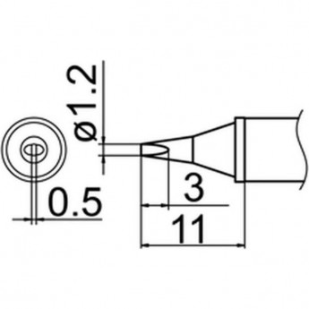Наконечник HAKKO T12-WD12