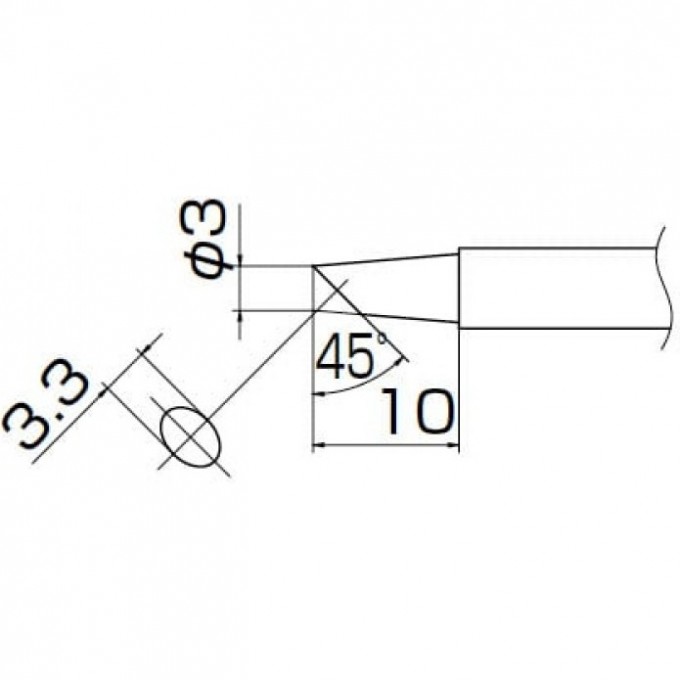 Наконечник HAKKO T13-BC3 Наконечник HAKKO T13-BC3