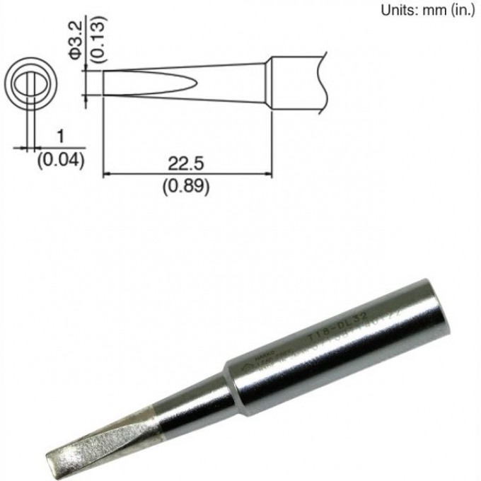 Наконечник HAKKO T18-DL32 Наконечник HAKKO T18-DL32