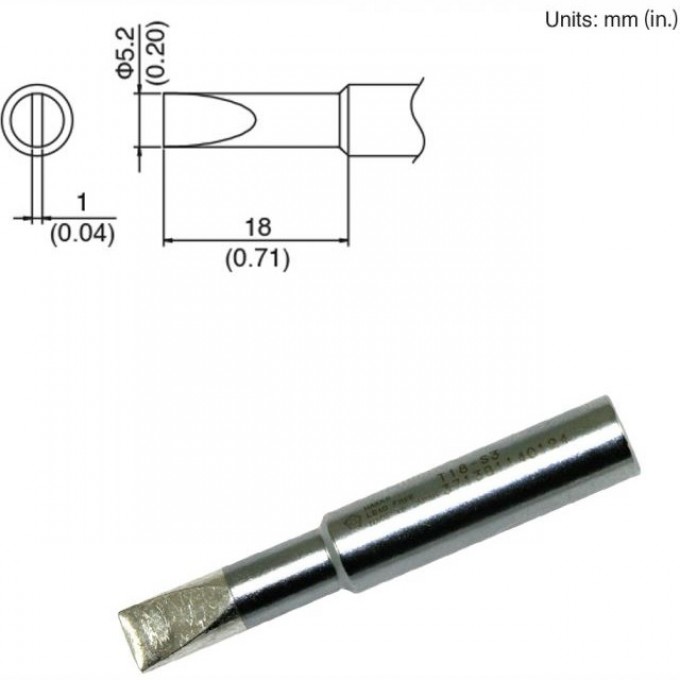 Наконечник HAKKO T18-S3 Наконечник HAKKO T18-S3