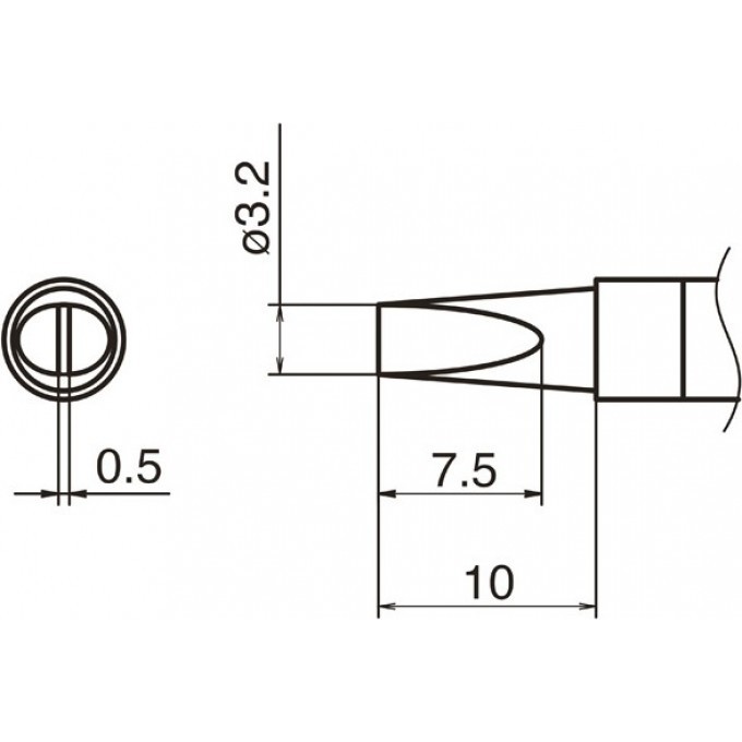 Сменный наконечник HAKKO T36-B2 Сменный наконечник HAKKO T36-B2