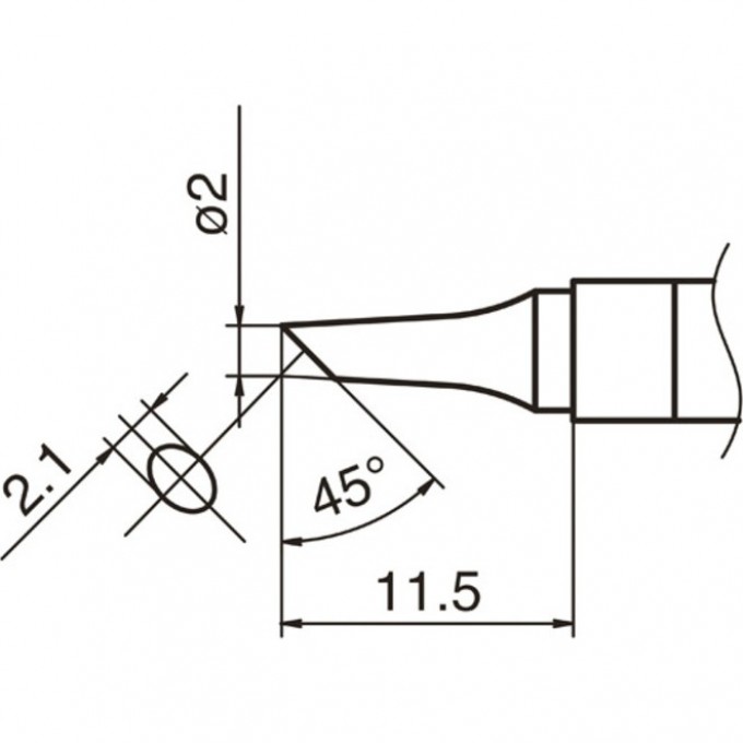 Сменный наконечник HAKKO T36-BC2 Сменный наконечник HAKKO T36-BC2