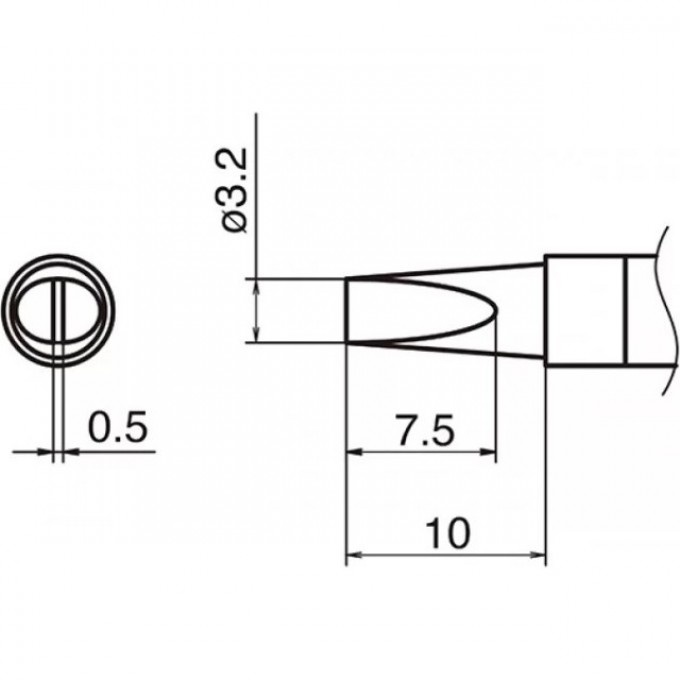 Сменный наконечник HAKKO T36-DL32 Сменный наконечник HAKKO T36-DL32
