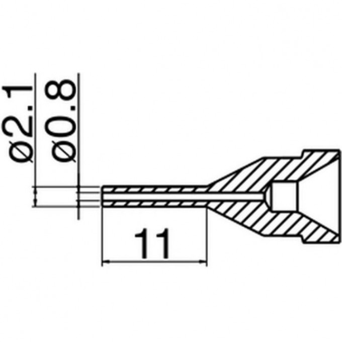 Сопло HAKKO удлиненного типа (0,8 мм) N61-11 Сопло HAKKO удлиненного типа (0,8 мм) N61-11