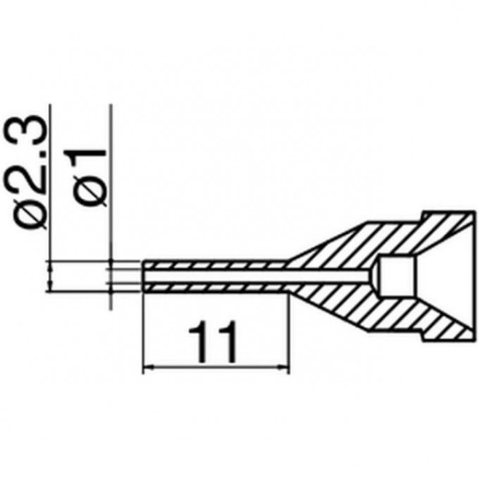 Сопло HAKKO удлиненного типа (1 мм) N61-12 Сопло HAKKO удлиненного типа (1 мм) N61-12