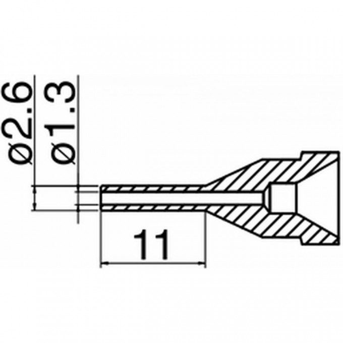 Сопло HAKKO удлиненного типа (1,3 мм) N61-13 Сопло HAKKO удлиненного типа (1,3 мм) N61-13
